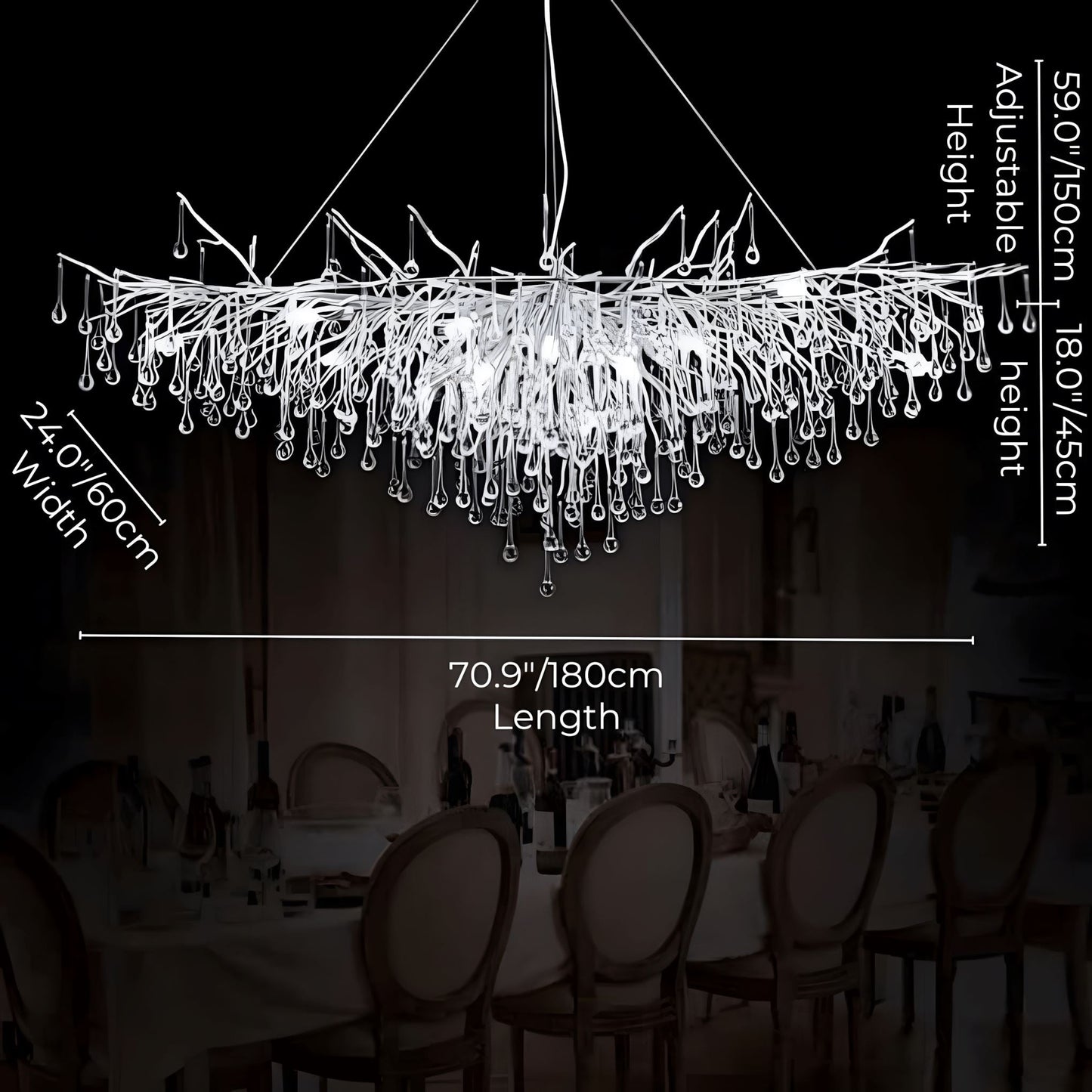 Elegant Crystal Chandelier | Modern Design with K9 Crystals | Luxurious Illumination for Dining Rooms and Grand Spaces 16