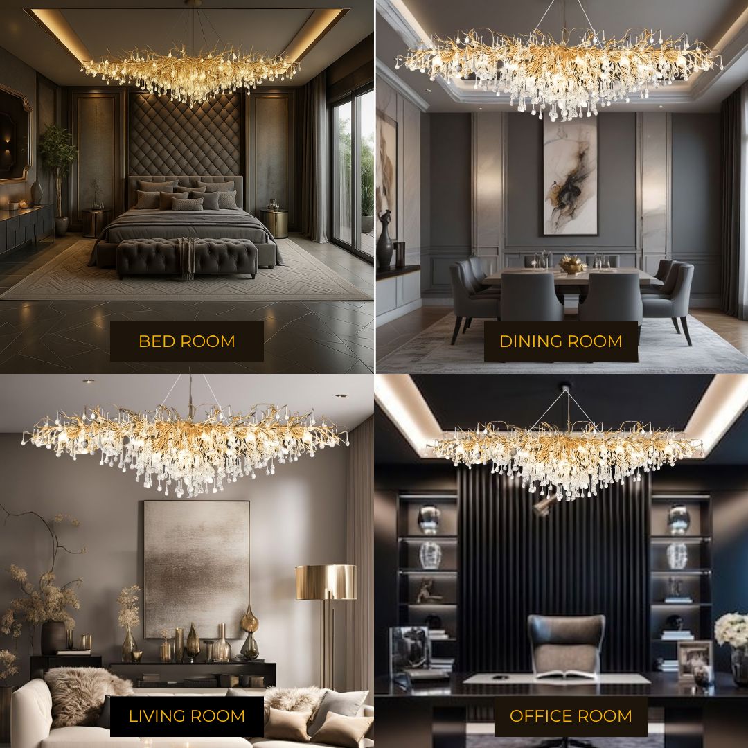 Elegant Crystal Chandelier | Modern Design with K9 Crystals | Luxurious Illumination for Dining Rooms and Grand Spaces 2