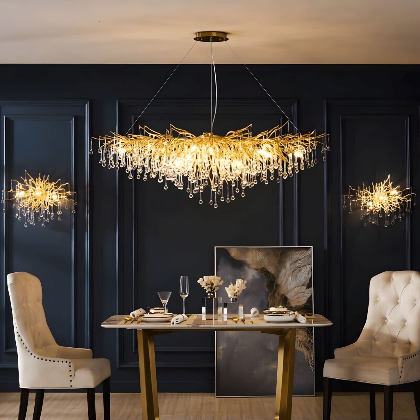 Elegant Crystal Chandelier | Modern Design with K9 Crystals | Luxurious Illumination for Dining Rooms and Grand Spaces 5