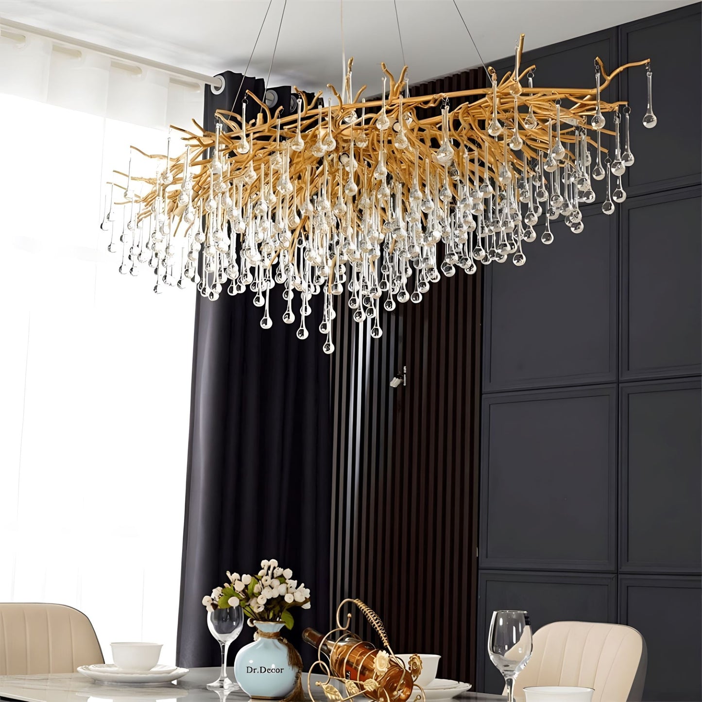 Elegant Crystal Chandelier | Modern Design with K9 Crystals | Luxurious Illumination for Dining Rooms and Grand Spaces 6