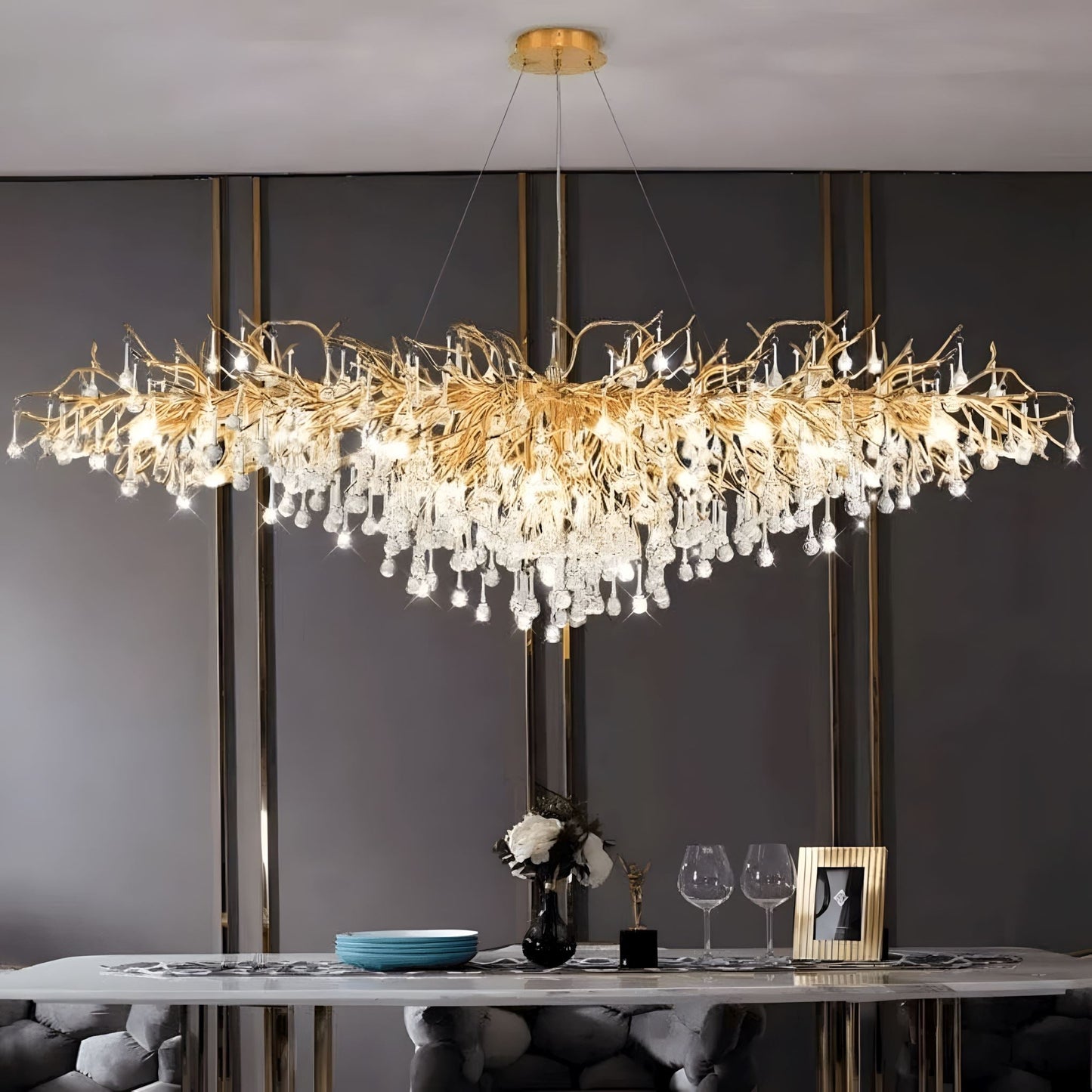 Elegant Crystal Chandelier | Modern Design with K9 Crystals | Luxurious Illumination for Dining Rooms and Grand Spaces 7