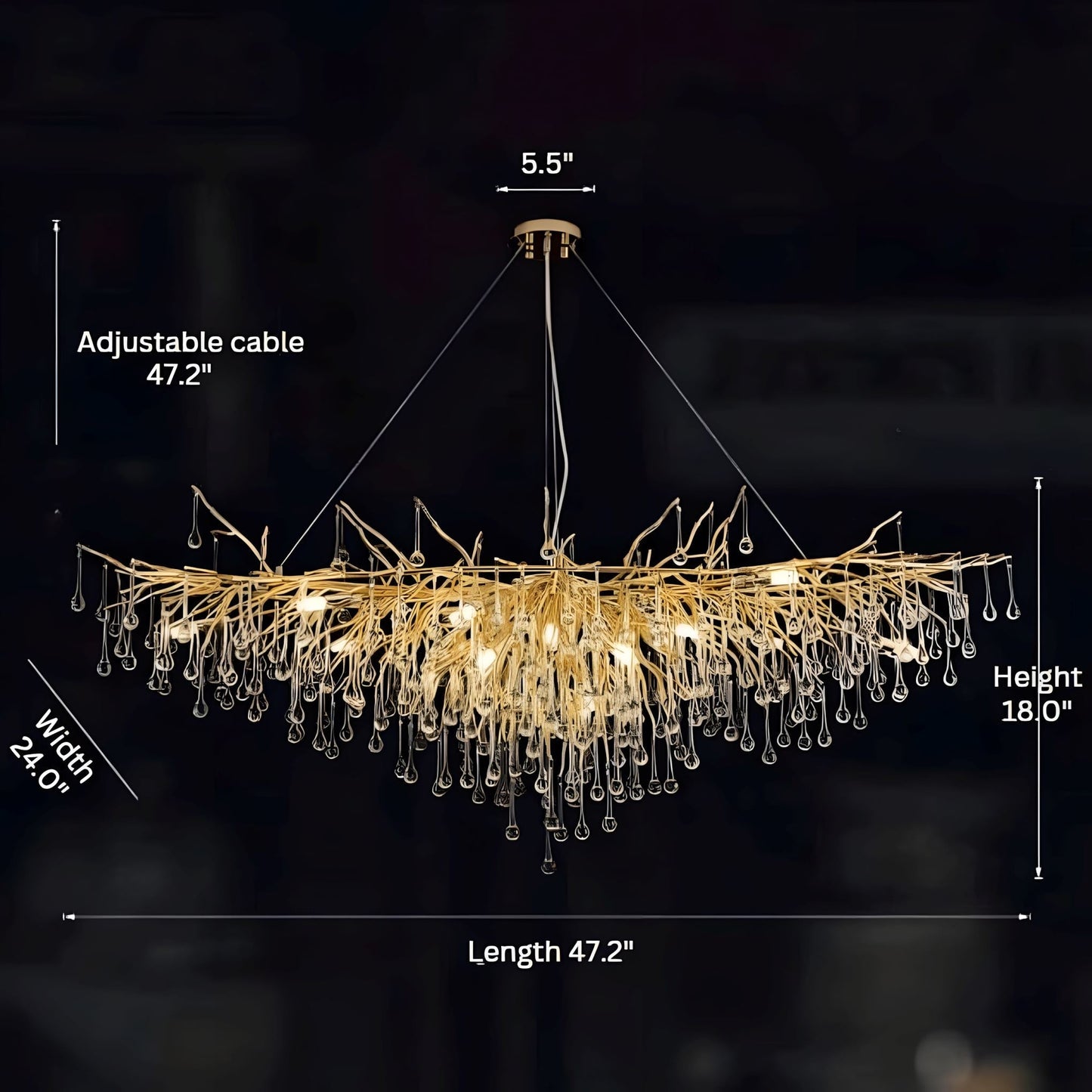 Elegant Crystal Chandelier | Modern Design with K9 Crystals | Luxurious Illumination for Dining Rooms and Grand Spaces 9