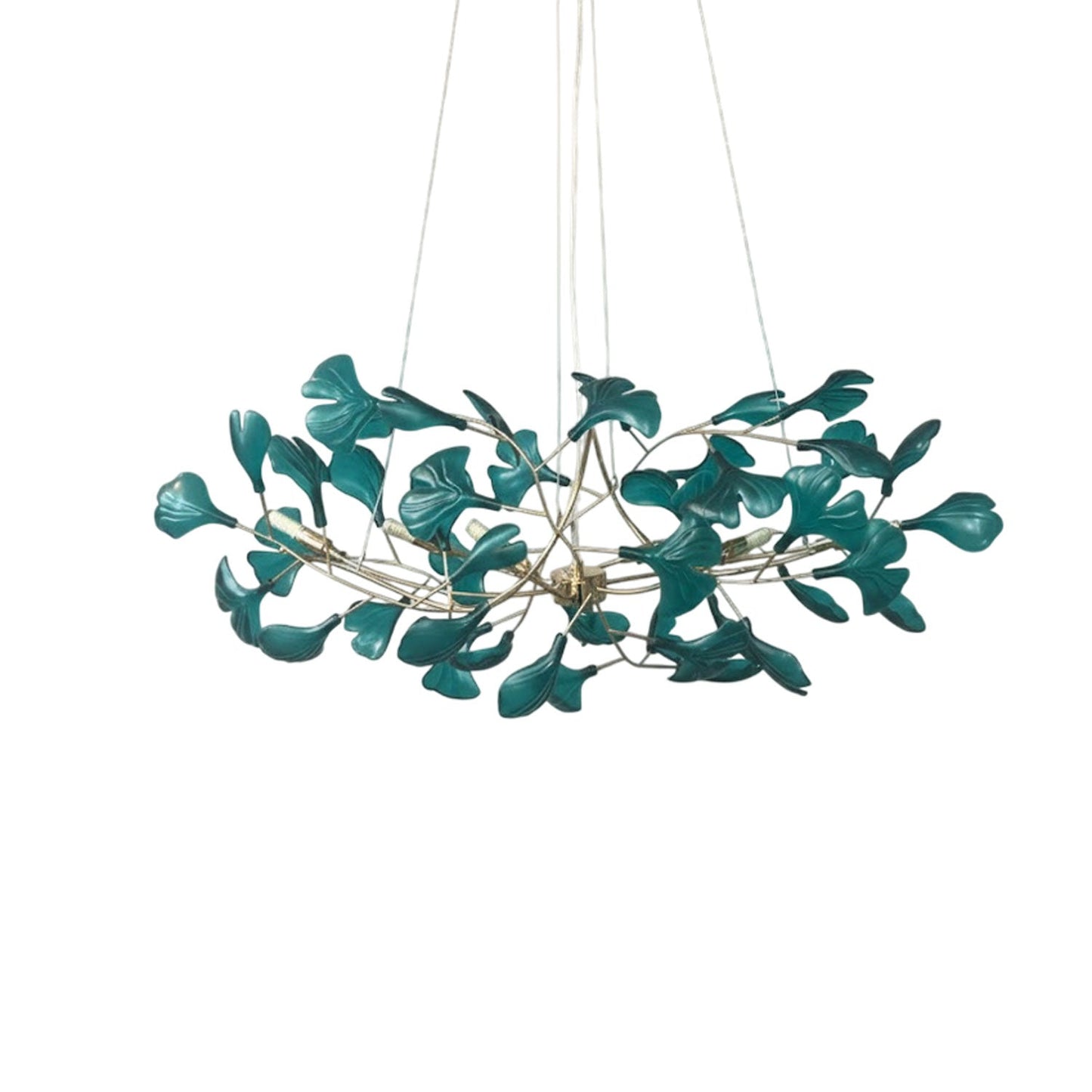Elegant Ginkgo Leaf Chandelier | Modern Gold Lighting Fixture with Adjustable Branches for Stunning Dining Room Decor 10