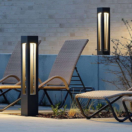 Elegant LED Garden Light Bollard with Four-Beam System | Durable Outdoor Lighting for Cozy Illumination 0