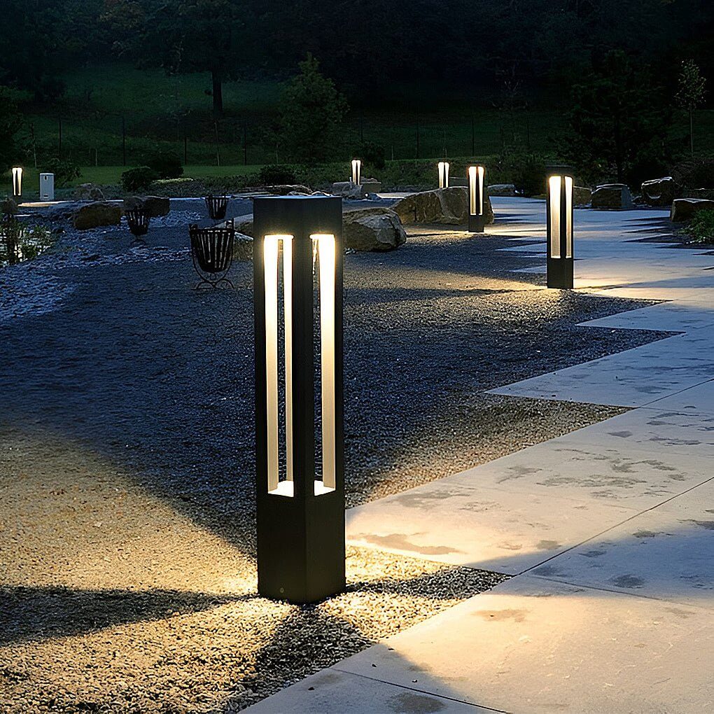 Elegant LED Garden Light Bollard with Four-Beam System | Durable Outdoor Lighting for Cozy Illumination 4
