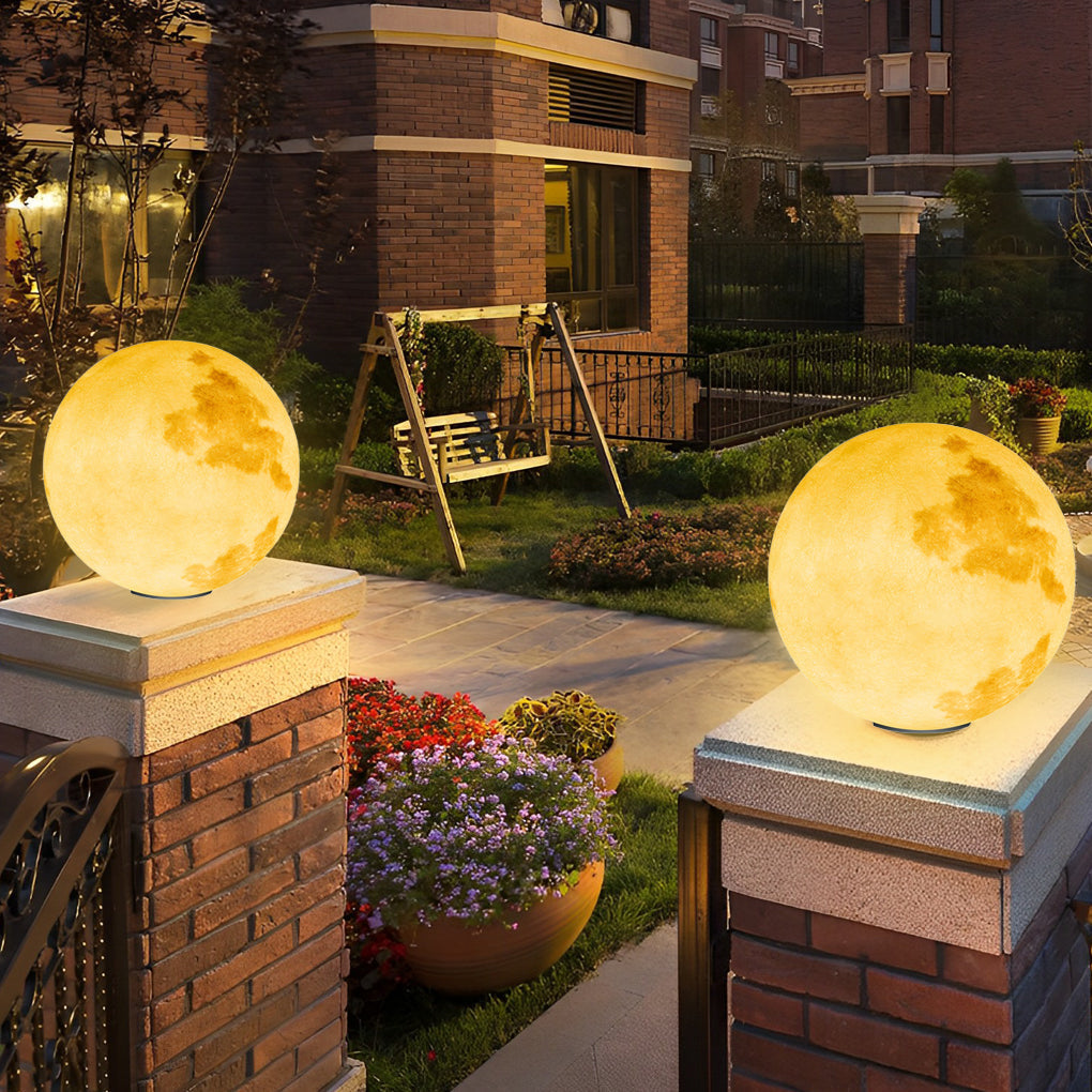 Elegant Moon-Shaped Solar Pillar Light with Dual Power Supply | Outdoor Lighting for Enchanting Ambiance 13