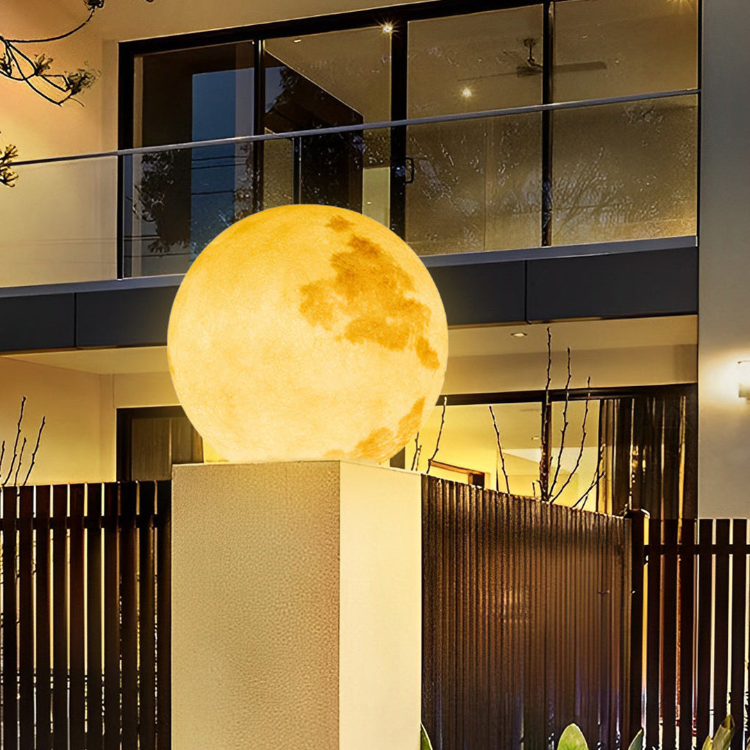 Elegant Moon-Shaped Solar Pillar Light with Dual Power Supply | Outdoor Lighting for Enchanting Ambiance 16
