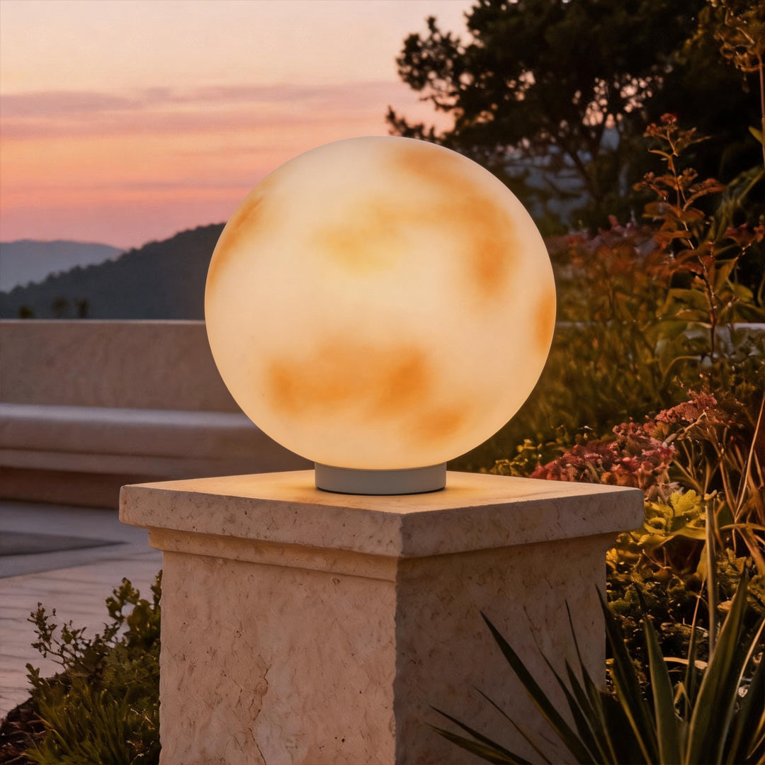 Elegant Moon-Shaped Solar Pillar Light with Dual Power Supply | Outdoor Lighting for Enchanting Ambiance 2
