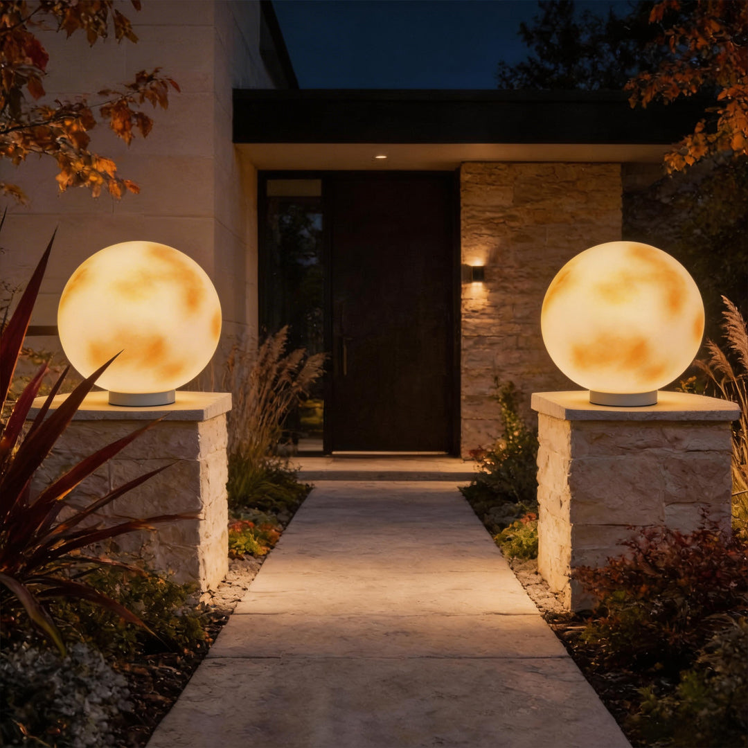 Elegant Moon-Shaped Solar Pillar Light with Dual Power Supply | Outdoor Lighting for Enchanting Ambiance 5