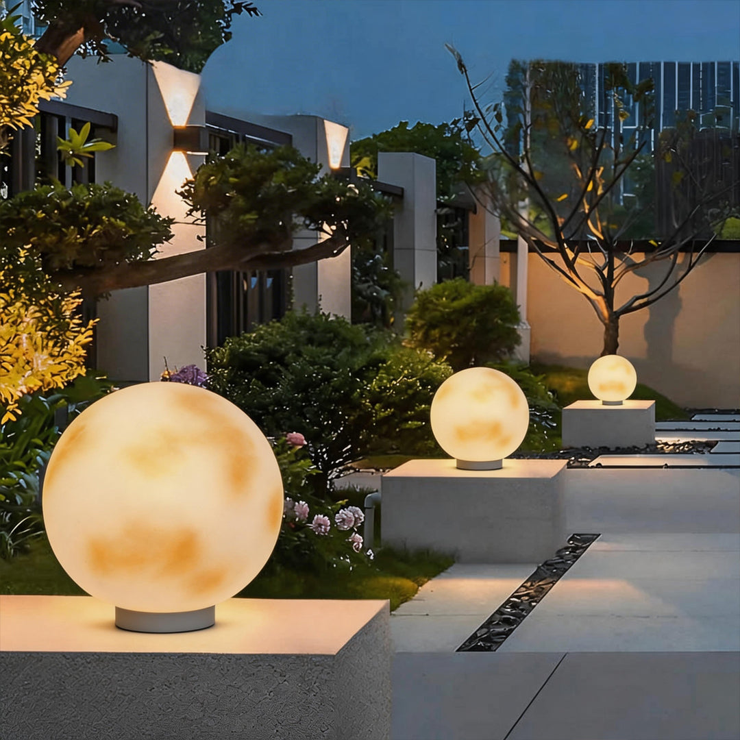 Elegant Moon-Shaped Solar Pillar Light with Dual Power Supply | Outdoor Lighting for Enchanting Ambiance 6