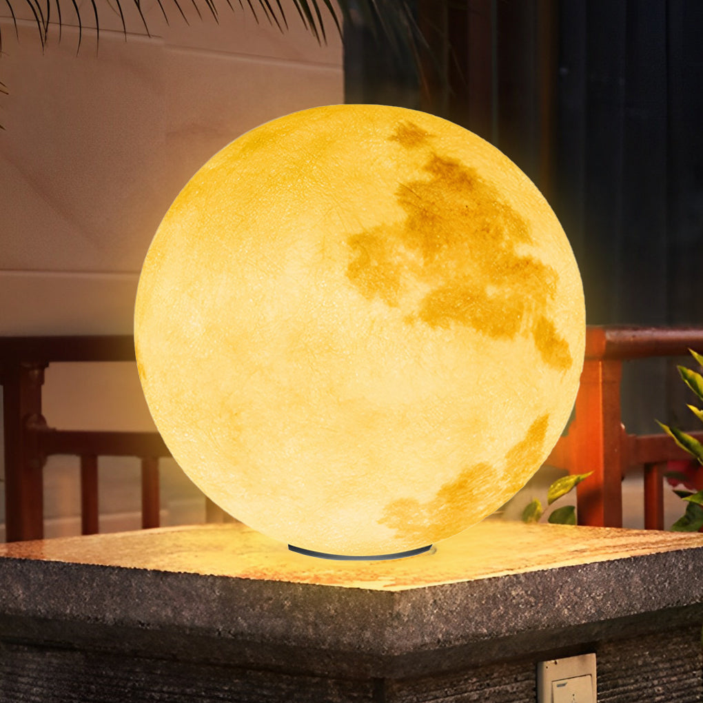 Elegant Moon-Shaped Solar Pillar Light with Dual Power Supply | Outdoor Lighting for Enchanting Ambiance 9
