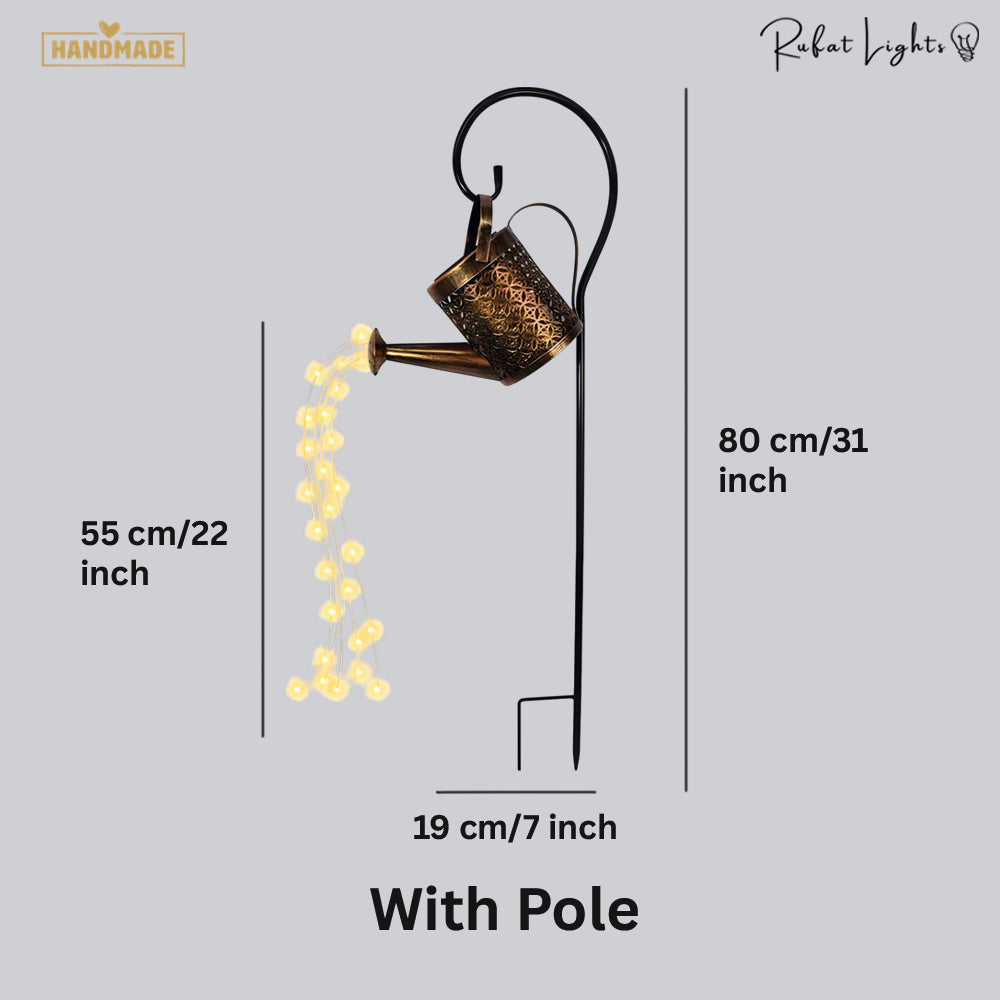 Elegant Solar Outdoor Lamp | Watering Can Design with Warm White LED Light | Eco-Friendly Garden Lights for Sustainable Illumination 5