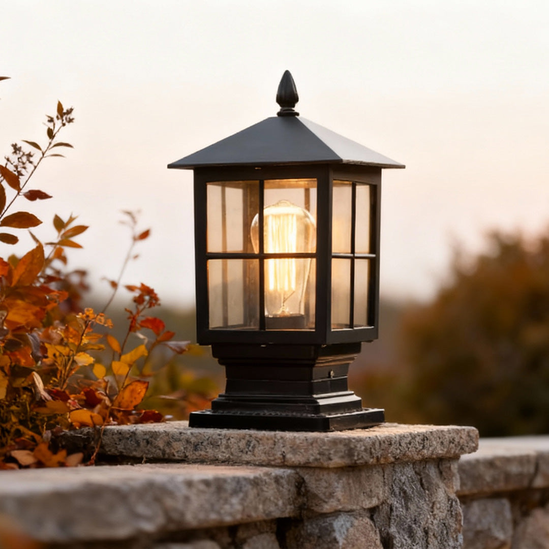 Elegant Stone Light Pillar | Outdoor Lighting with Dual Power Modes | Waterproof Solar Garden Light for Versatile Illumination 2