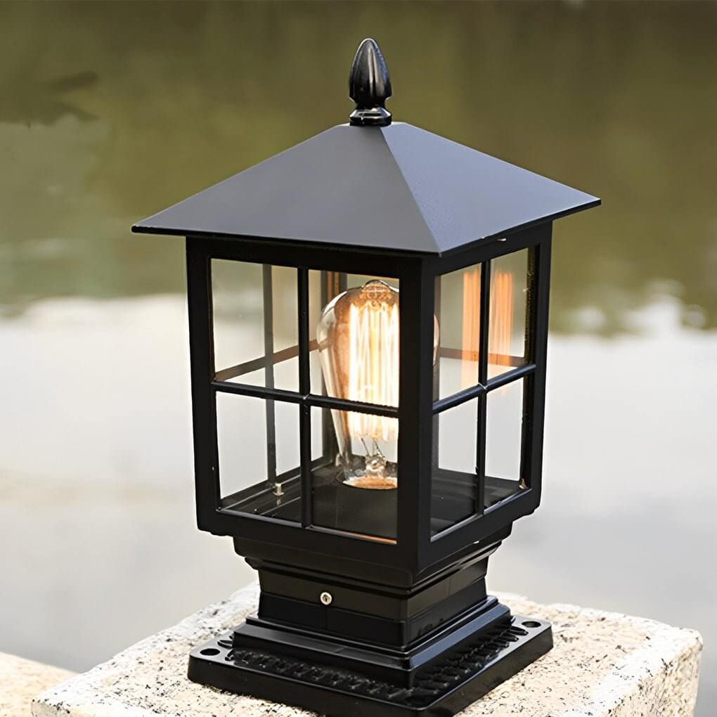 Elegant Stone Light Pillar | Outdoor Lighting with Dual Power Modes | Waterproof Solar Garden Light for Versatile Illumination 4