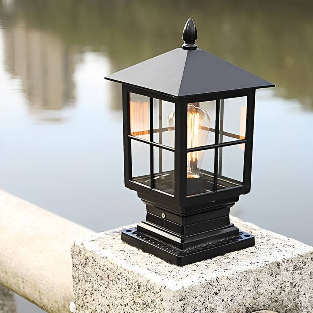 Elegant Stone Light Pillar | Outdoor Lighting with Dual Power Modes | Waterproof Solar Garden Light for Versatile Illumination 5