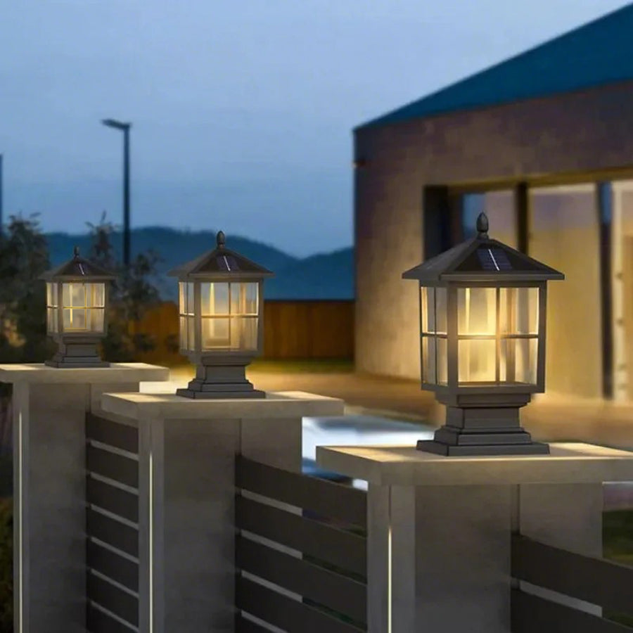 Elegant Stone Light Pillar | Outdoor Lighting with Dual Power Modes | Waterproof Solar Garden Light for Versatile Illumination 6