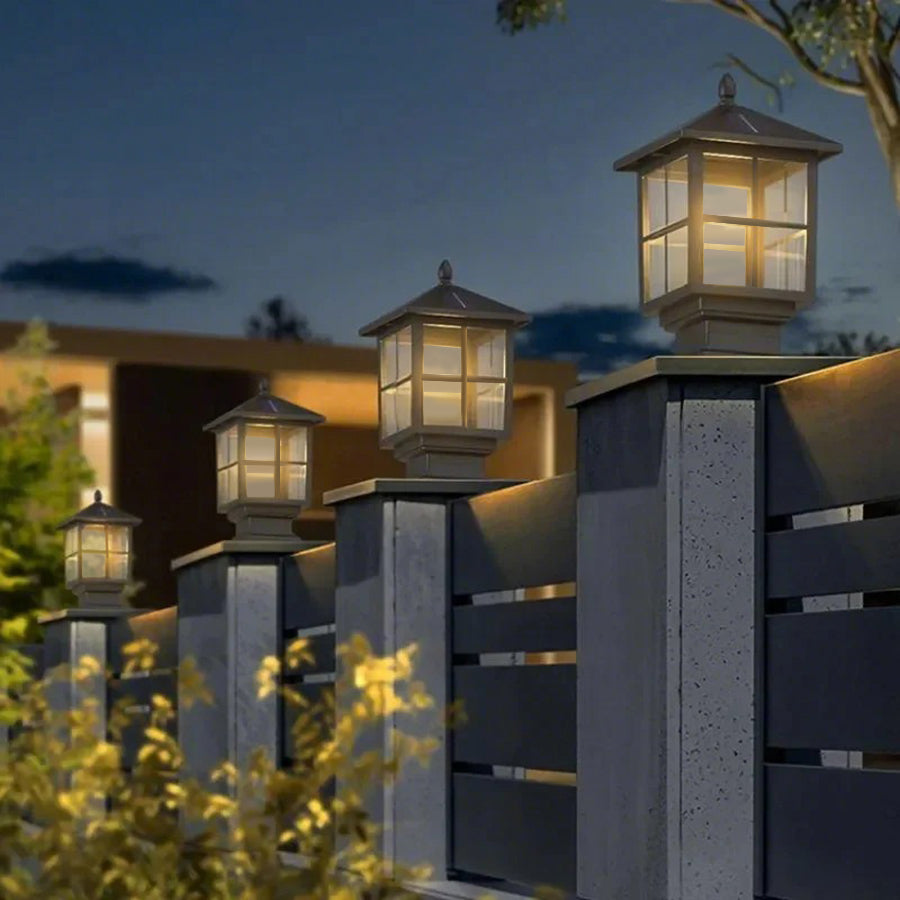 Elegant Stone Light Pillar | Outdoor Lighting with Dual Power Modes | Waterproof Solar Garden Light for Versatile Illumination 7