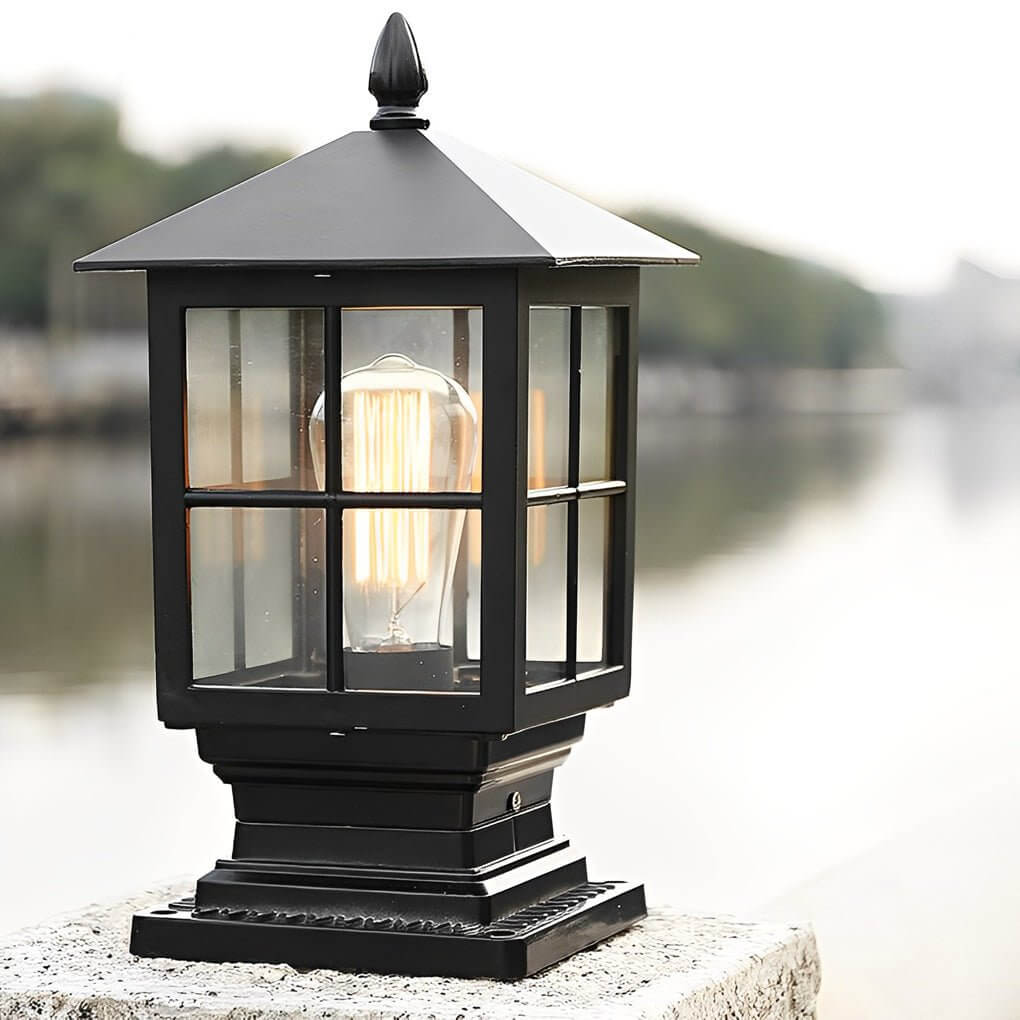 Elegant Stone Light Pillar | Outdoor Lighting with Dual Power Modes | Waterproof Solar Garden Light for Versatile Illumination 8