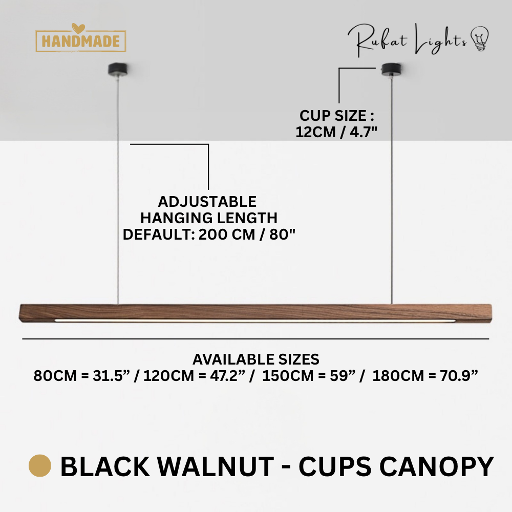 Elegant Wood Linear Suspension Chandelier Light with Dimmable LED & Adjustable Length for Modern Dining Rooms 8