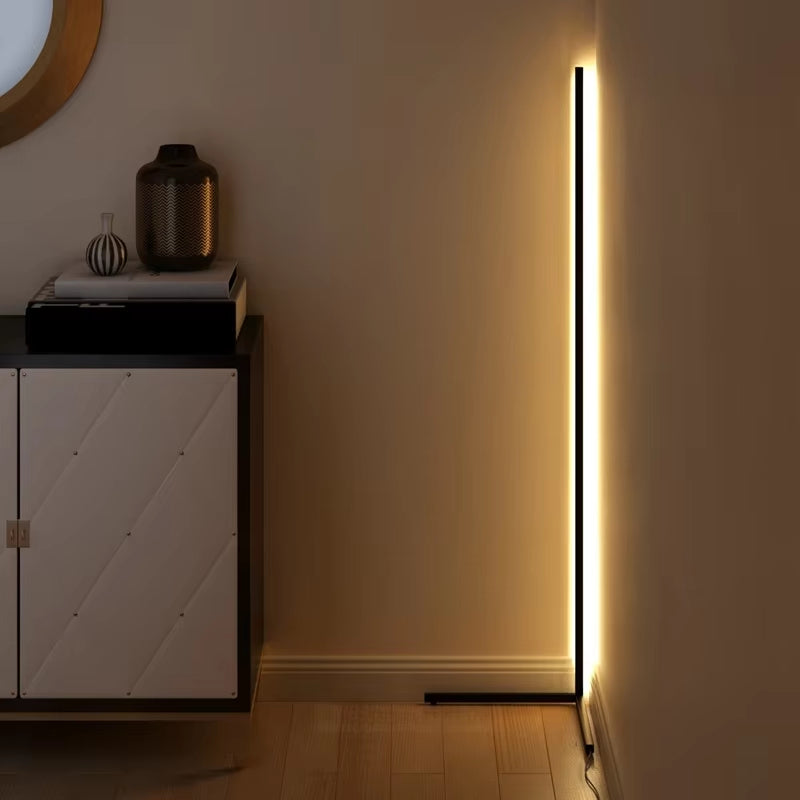 Elegant | Black Floor Lamp with Dimmable LED & Remote Control | Modern Design for Versatile Living Room Lighting 1