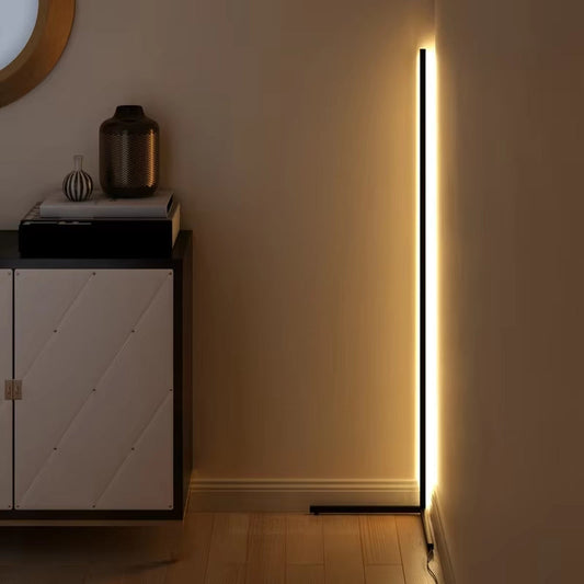 Elegant | Black Floor Lamp with Dimmable LED & Remote Control | Modern Design for Versatile Living Room Lighting 1