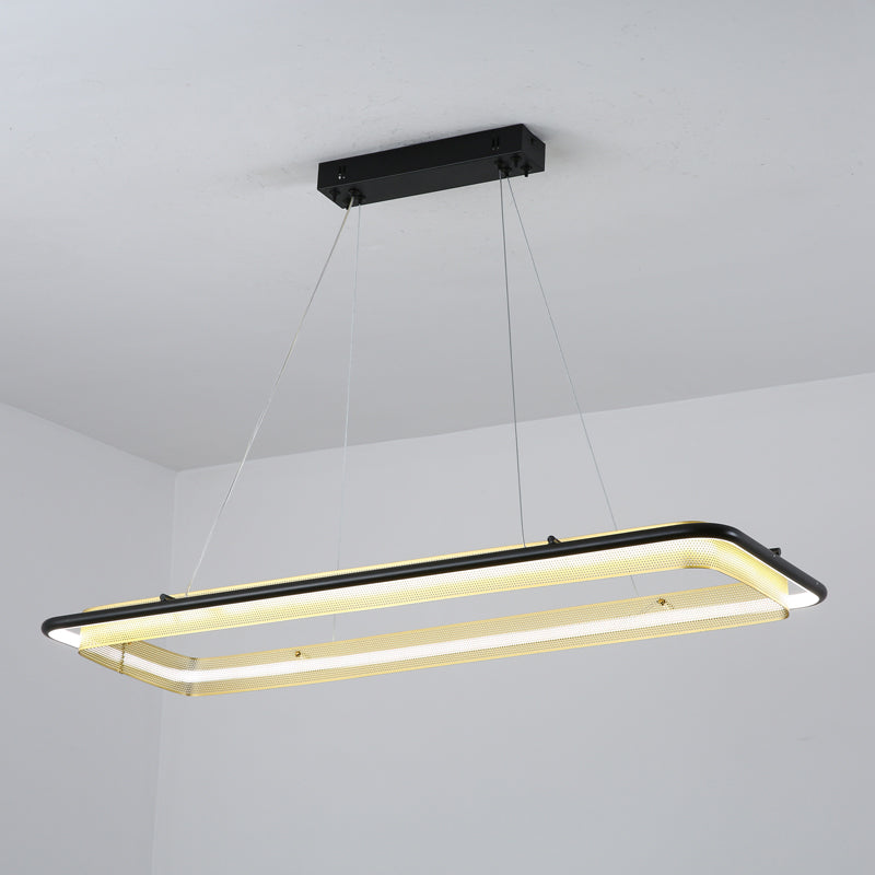 Elegant | Modern Black Chandelier with Adjustable Height | Luxurious LED Lighting for Dining Room Ambiance 12