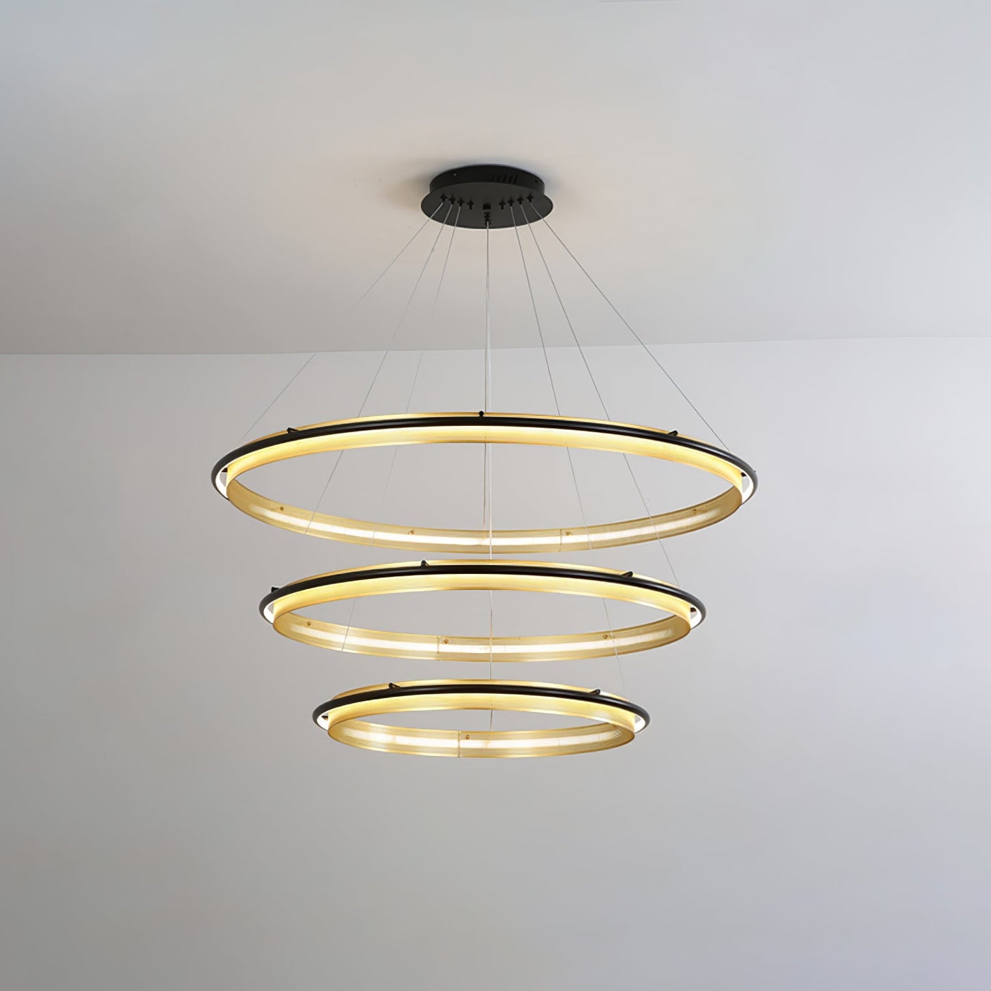 Elegant | Modern Black Chandelier with Adjustable Height | Luxurious LED Lighting for Dining Room Ambiance 14