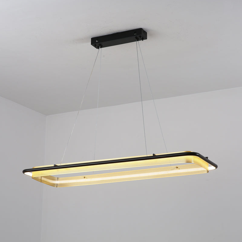 Elegant | Modern Black Chandelier with Adjustable Height | Luxurious LED Lighting for Dining Room Ambiance 9
