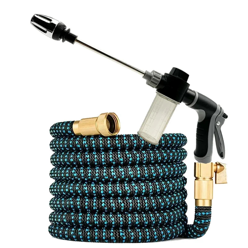 Expandable Garden Hose | High-Pressure Spray Gun with Adjustable Nozzle | Durable Design for Effortless Watering 0