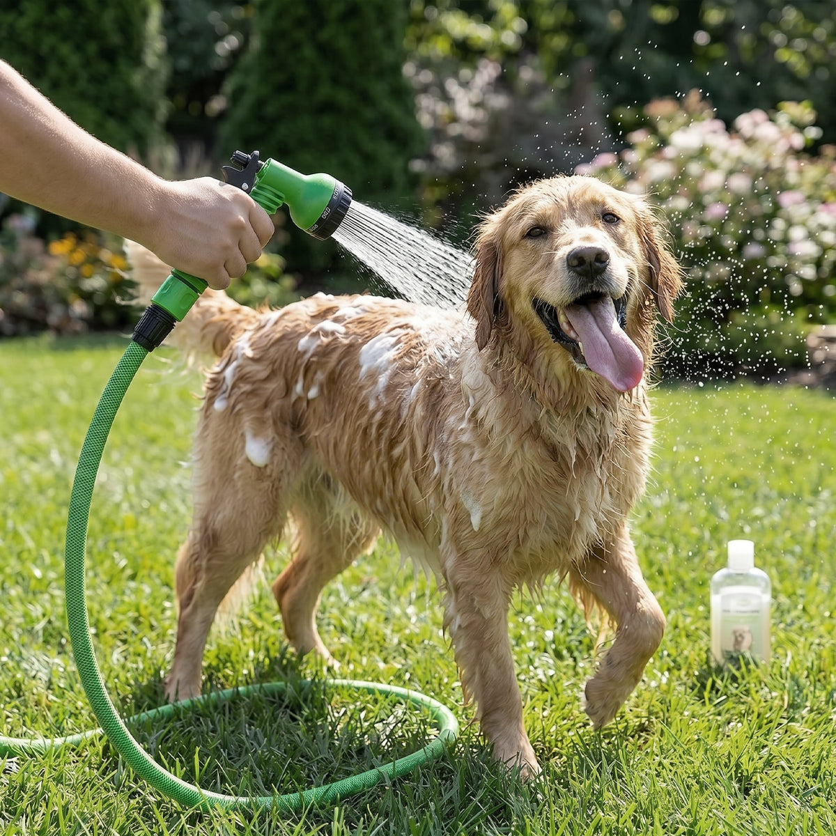 Flexible Garden Hose | 25ft Expandable Water Hose with Multi-Function Spray Gun | Durable Design for Efficient Cleaning and Watering
