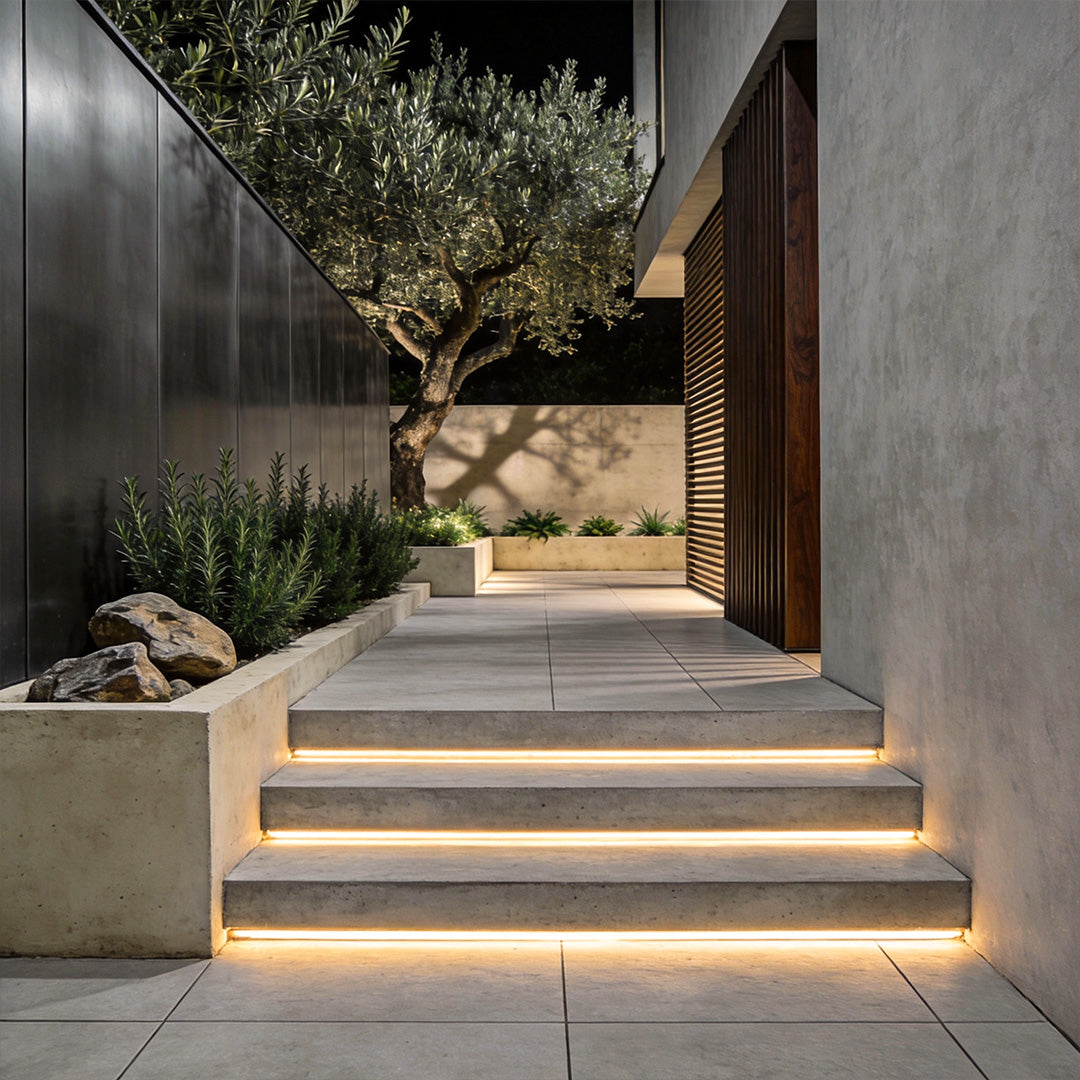 Flexible Outdoor LED Strip Lights with Waterproof Design | Customizable Illumination for Pathways and Staircases 1