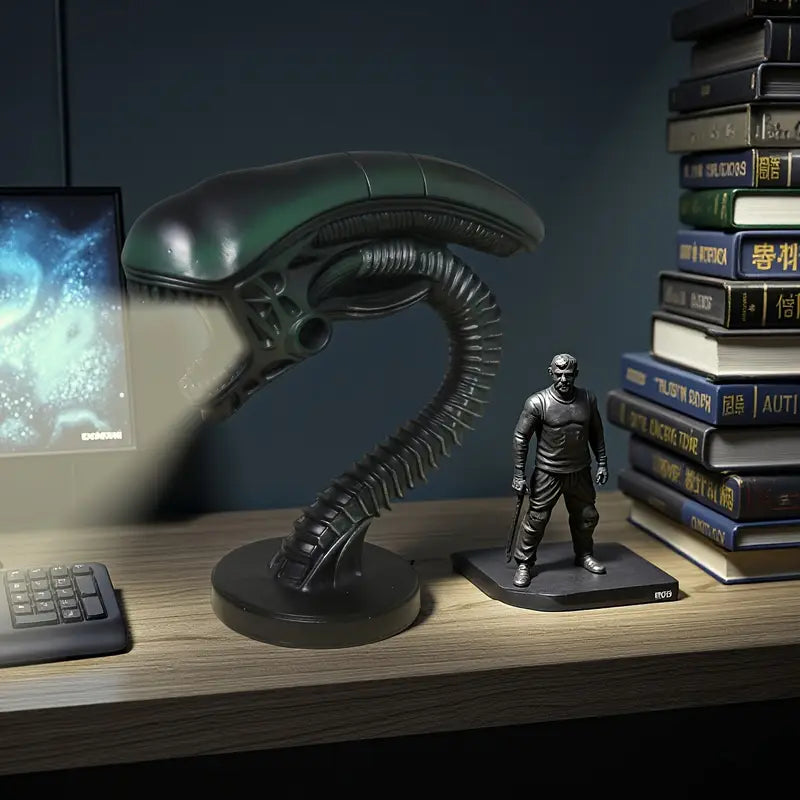 Galactic Terror | Alien Desk Lamp with Intricate Biomechanical Design | USB Powered LED Lighting for Unique Home Decor 2