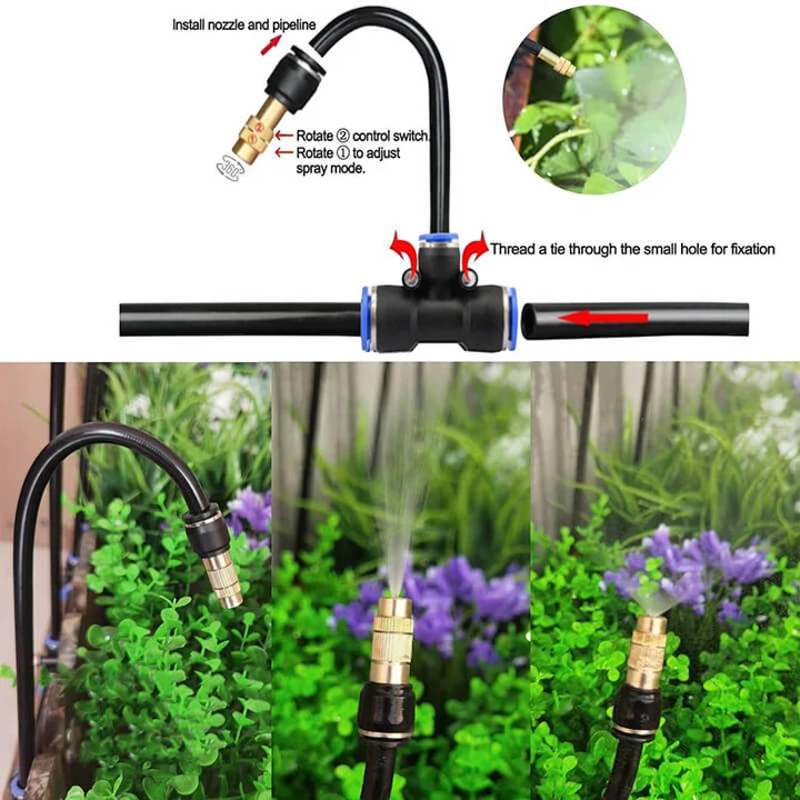 Garden Essentials | Drip Irrigation System with 360° Flexible Hose | Water-Efficient Solution for Healthy Plant Growth 2