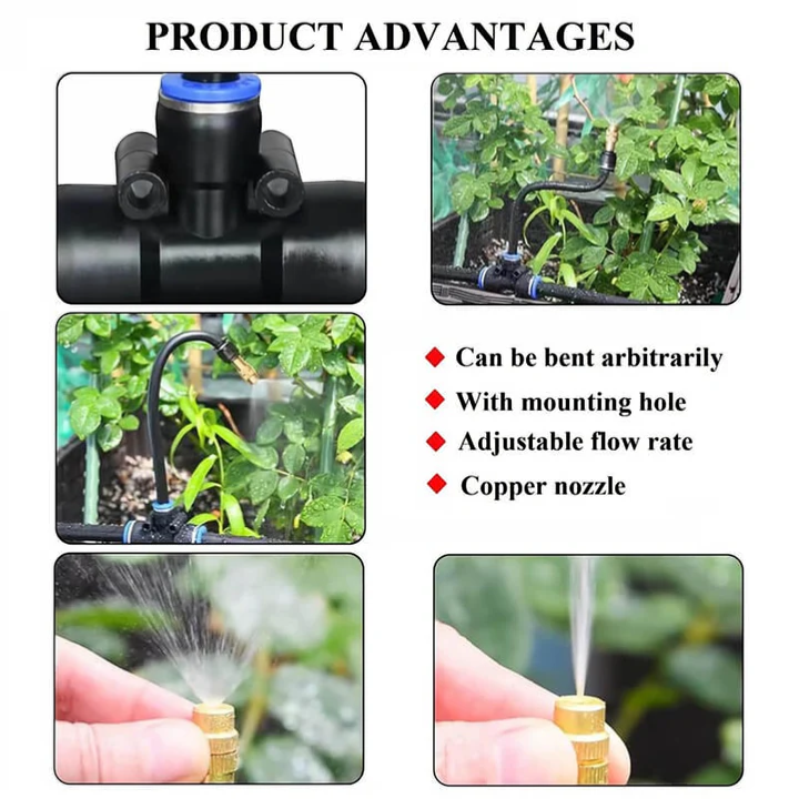 Garden Essentials | Drip Irrigation System with 360° Flexible Hose | Water-Efficient Solution for Healthy Plant Growth 4