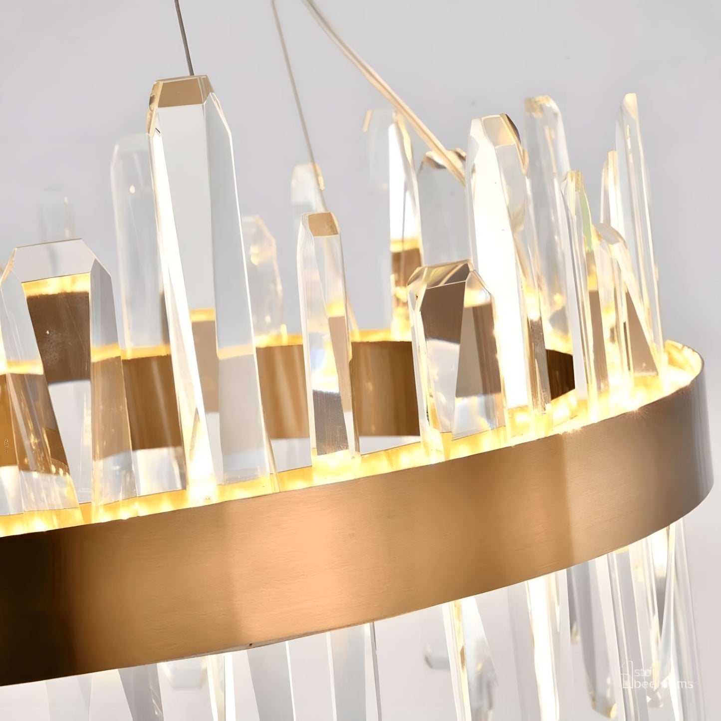 Golden Ice | Modern Crystal Chandelier with Adjustable Height | Elegant Design for Dazzling Illumination 5