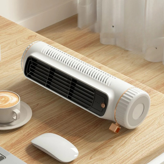 Indoor Airflow | Bladeless Tower Fan with 360-Degree Circulation | USB Rechargeable for Quiet Comfort 0