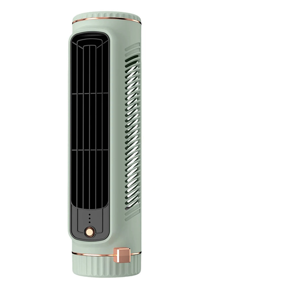 Indoor Airflow | Bladeless Tower Fan with 360-Degree Circulation | USB Rechargeable for Quiet Comfort 5
