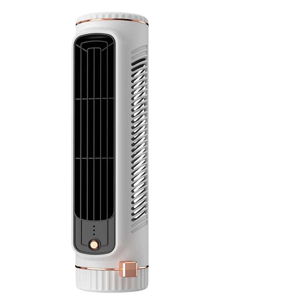 Indoor Airflow | Bladeless Tower Fan with 360-Degree Circulation | USB Rechargeable for Quiet Comfort 6