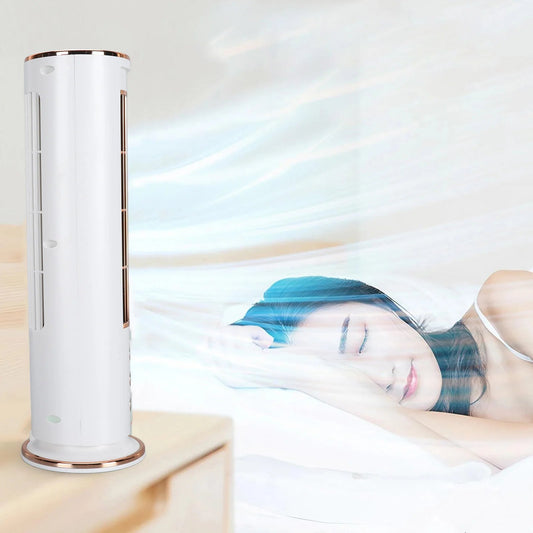 Innovative Bladeless Desktop Air Conditioner Fan with Remote Control | Compact and Quiet Design for Effortless Cooling 0