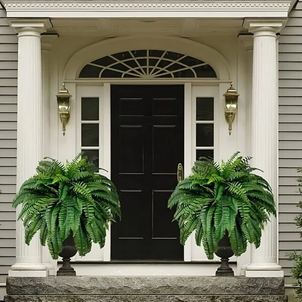 Lifelike Artificial Boston Fern | UV-Resistant Faux Plant for Indoor & Outdoor Decor 0