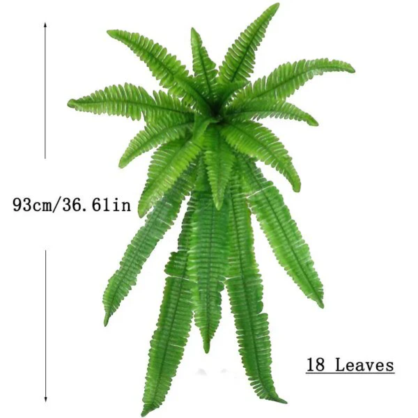 Lifelike Artificial Boston Fern | UV-Resistant Faux Plant for Indoor & Outdoor Decor 4