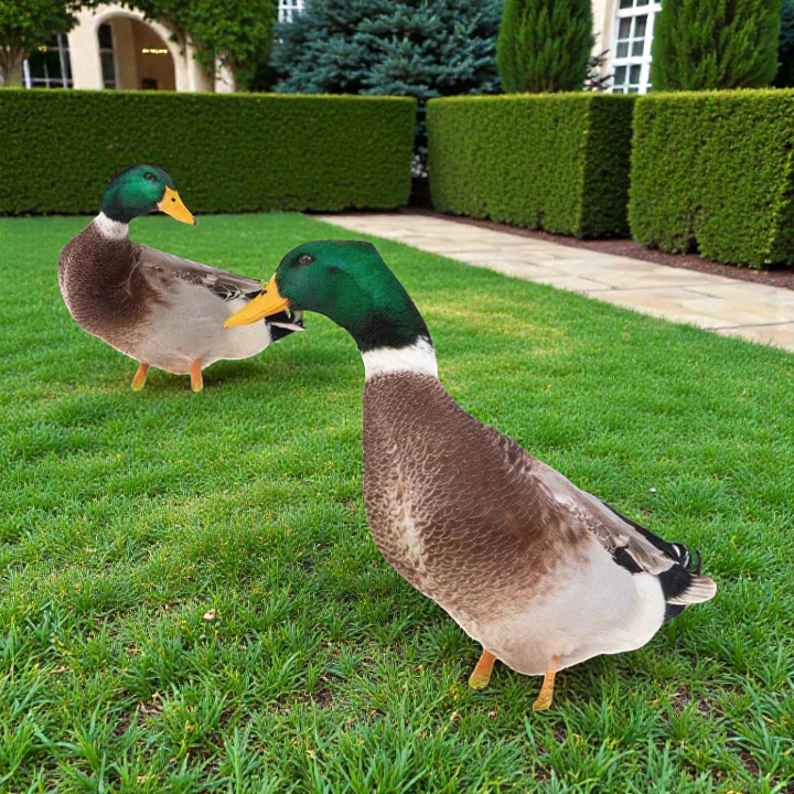 Lifelike Duck Garden Sculpture | Weather-Resistant Outdoor Accent for Charming Decor 1