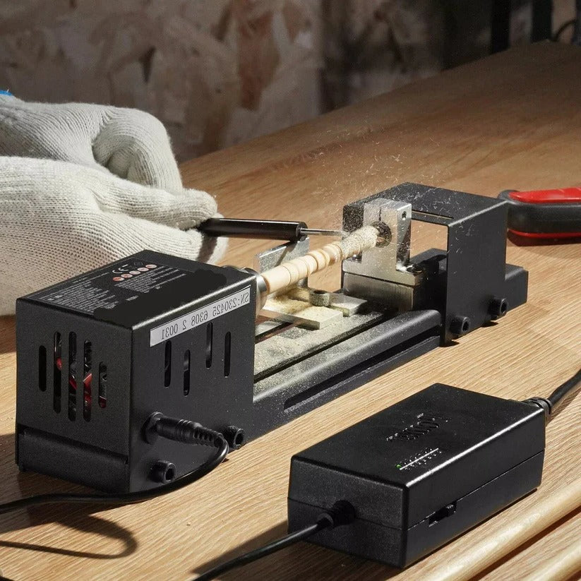 Mini Wood Lathe | High-Speed Wood Turning Lathe with 7000 RPM | Compact Design for Precision DIY Woodworking 1