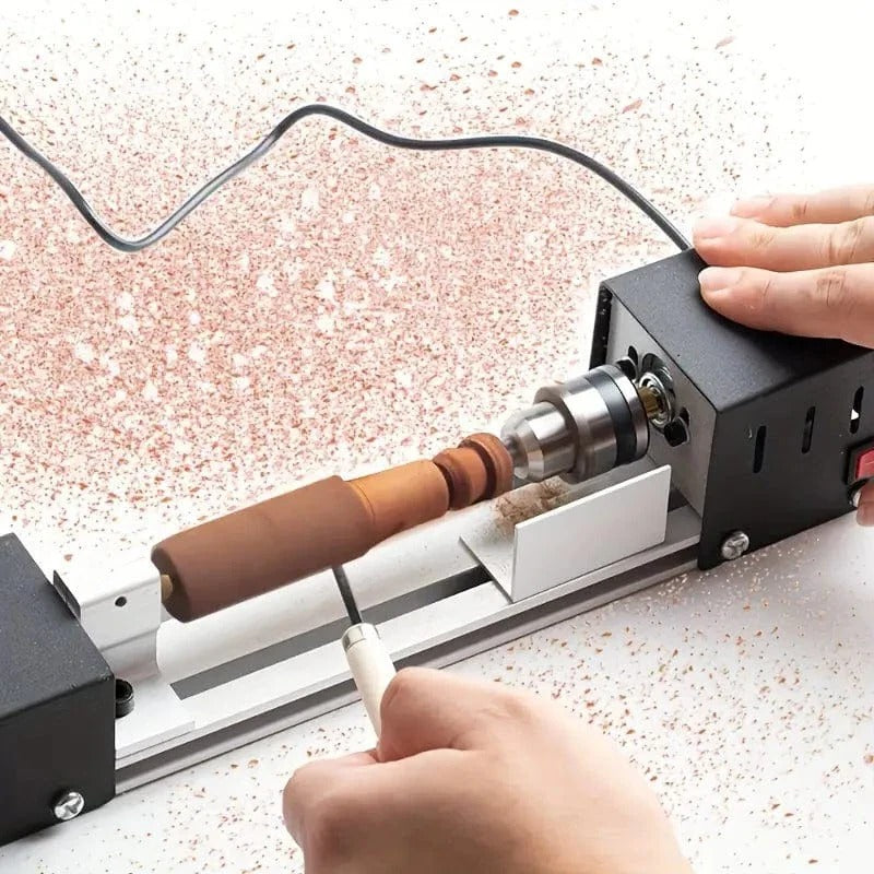 Mini Wood Lathe | High-Speed Wood Turning Lathe with 7000 RPM | Compact Design for Precision DIY Woodworking 2