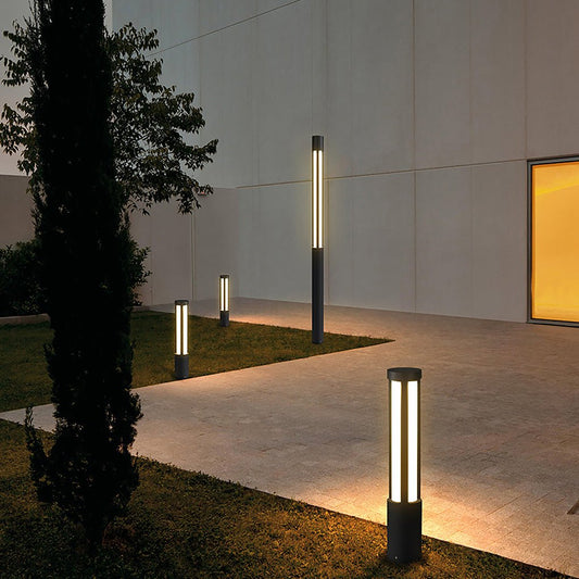 Modern LED Bollard Lights Outdoor | IP65 Waterproof with Adjustable Heights | Elegant Exterior Lighting for Pathways and Gardens 0