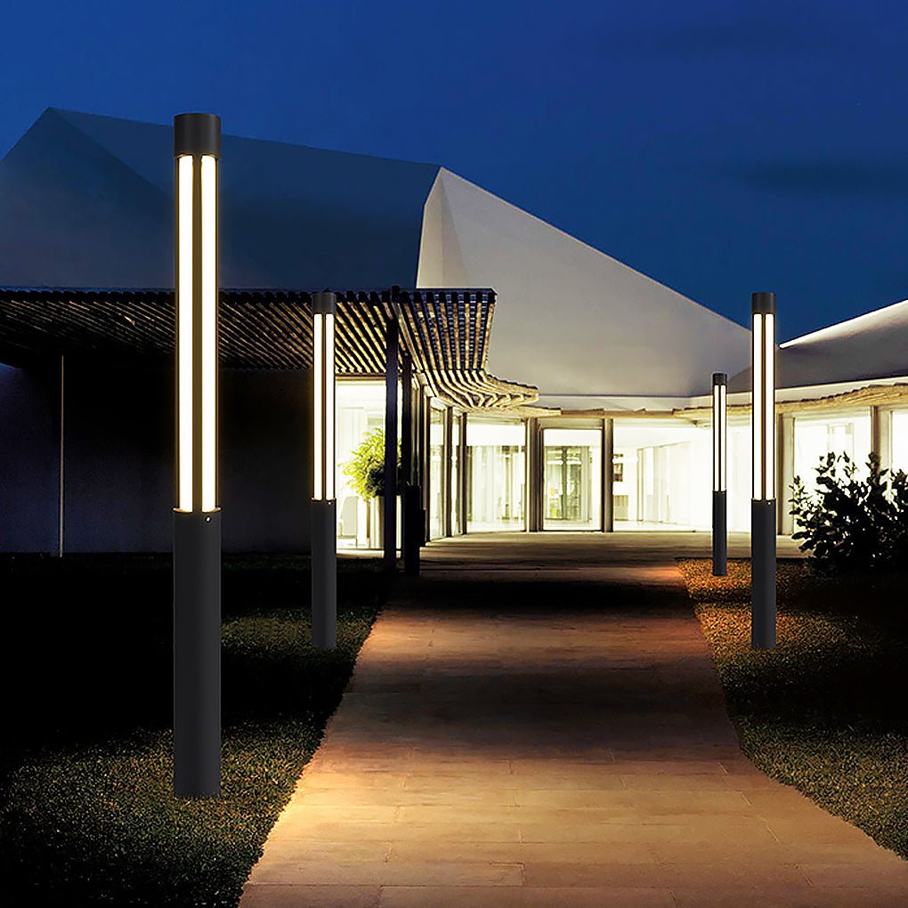 Modern LED Bollard Lights Outdoor | IP65 Waterproof with Adjustable Heights | Elegant Exterior Lighting for Pathways and Gardens 5