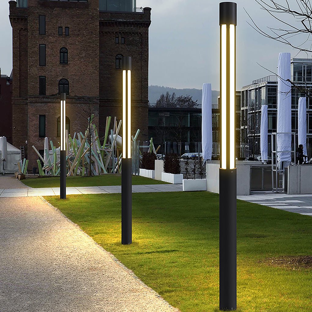 Modern LED Bollard Lights Outdoor | IP65 Waterproof with Adjustable Heights | Elegant Exterior Lighting for Pathways and Gardens 8
