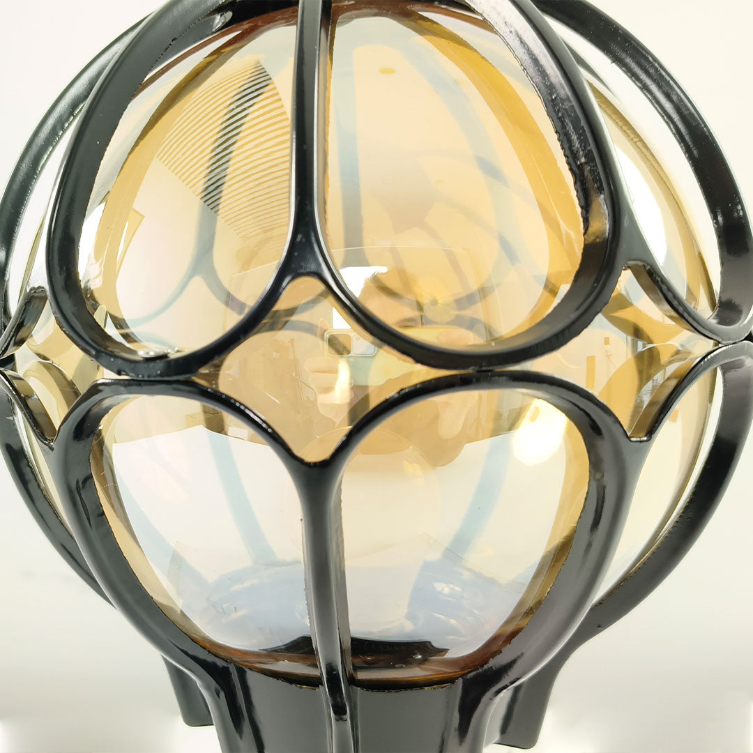Outdoor Globe Pillar Lights | Elegant Outdoor Lighting with Retro Glass Shade | Perfect for Gardens and Pathways 5