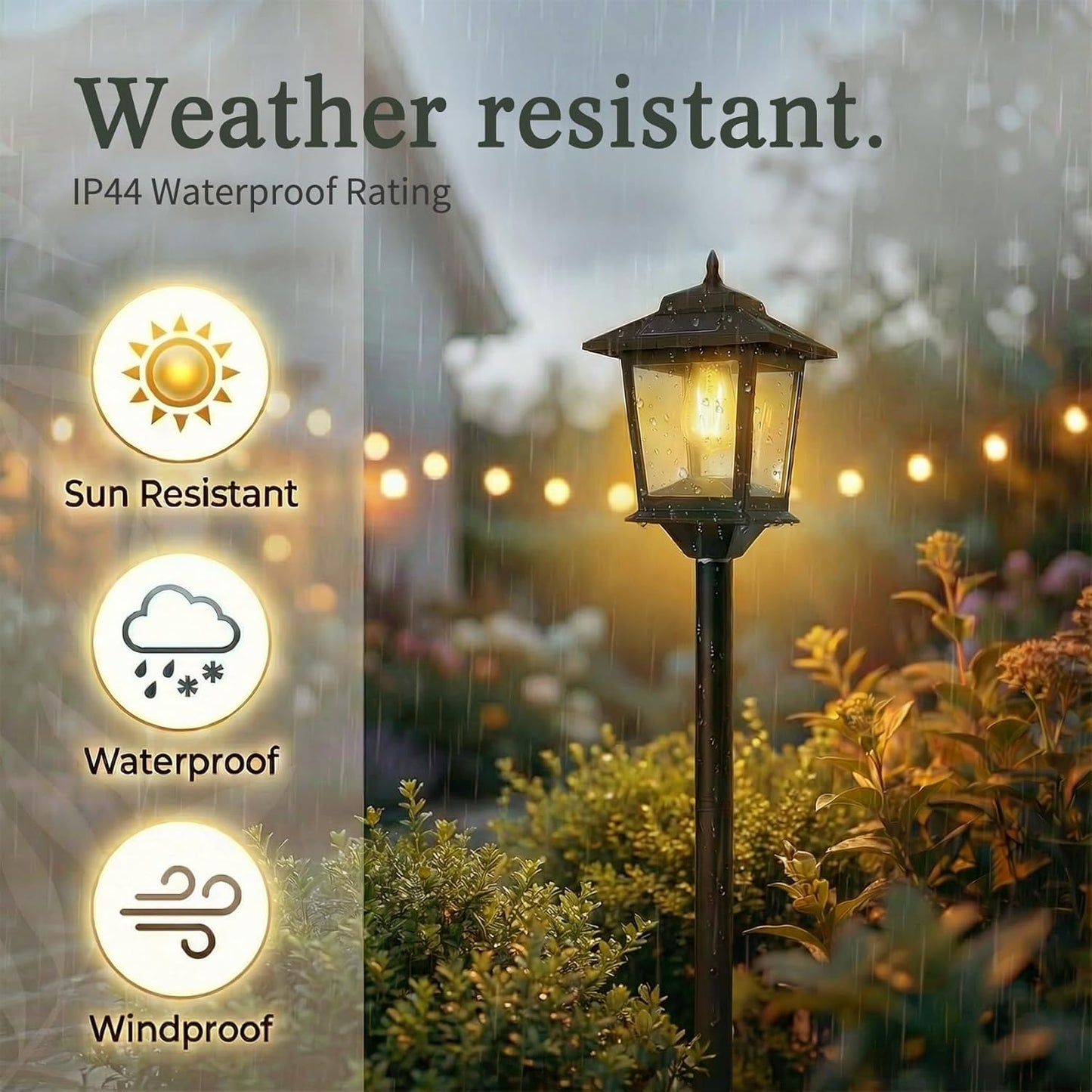 Outdoor Solar Lamp Post | Classic Lantern Design with Warm White Light | Weatherproof for Enhanced Curb Appeal 3