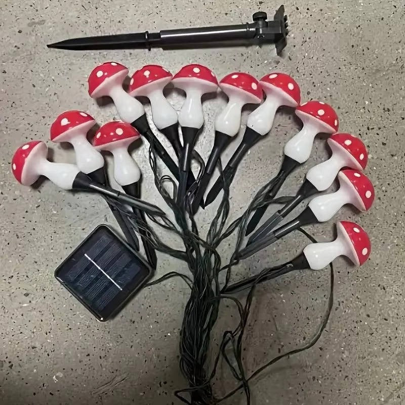 Outdoor Solar Lights | 12-Pack Decorative Mushroom Lights with 8 Modes | Weatherproof Garden Lighting for Enchanting Atmosphere 2